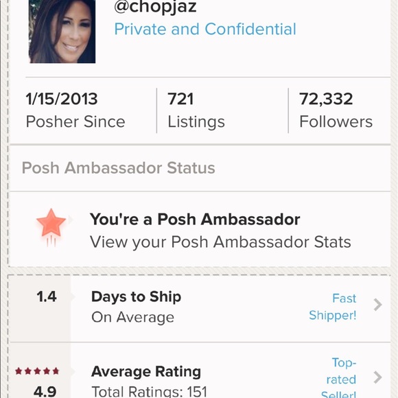 Fast shipper-Posh Ambassador! Bookmark my closet! - Picture 2 of 2